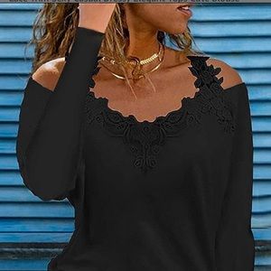 NWOT LONG SLEEVE COLD SHOULDER SHIRT SZ XXL